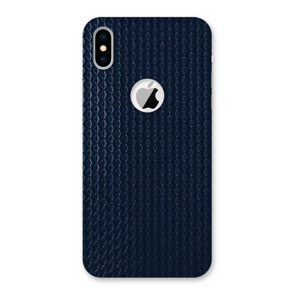 Blue Pattern Back Case for iPhone XS Logo Cut